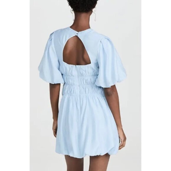 Jonathan SIMKHAI Echo Pleated Organdy Bubble Hem Mini Dress size 6 - Picture 7 of 13